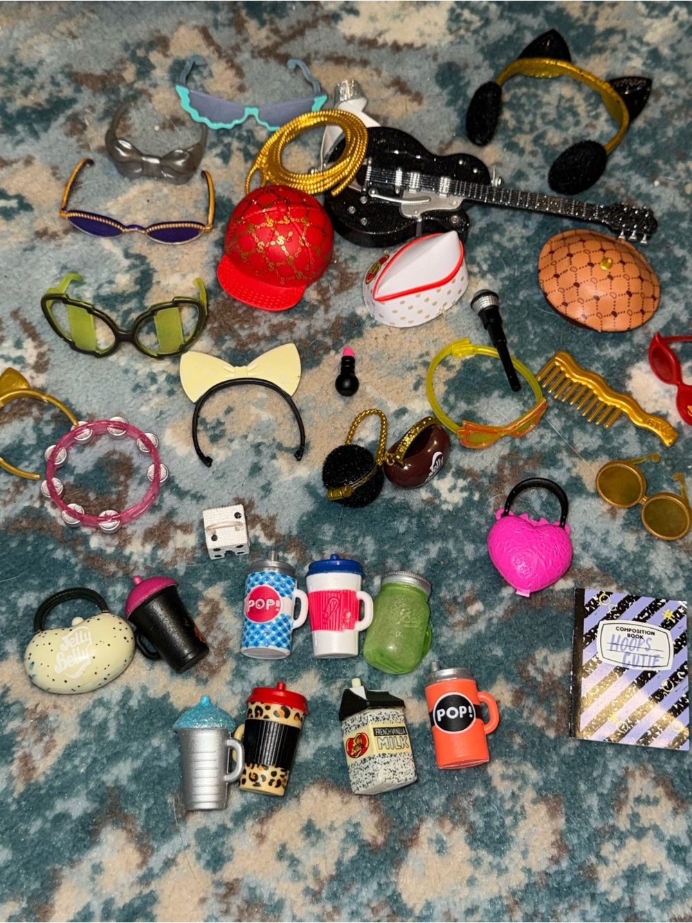 Doll accessories hats headbands glasses purses drinks microphone etc